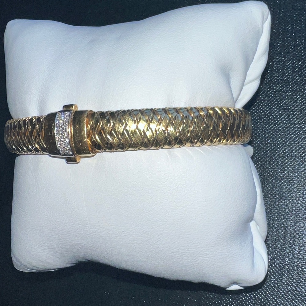 Roberto Coin Primavera 18k Gold, Diamond Bracelet - Picture 3 of 13